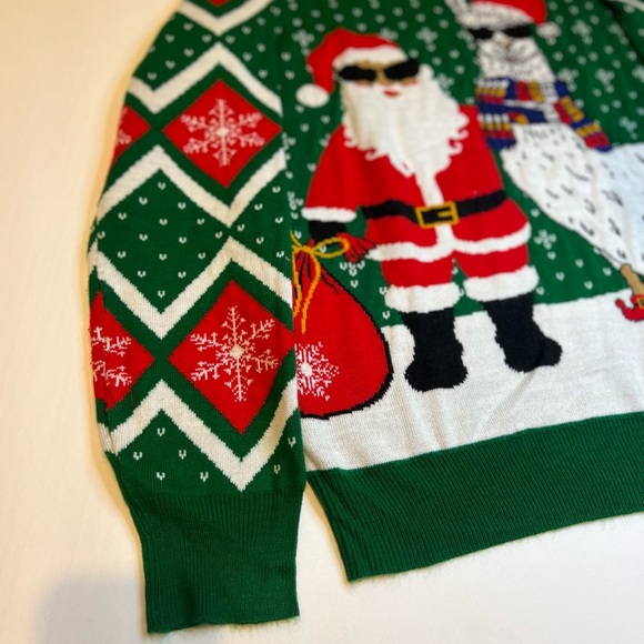 Ugly christmas sweater santa and llama size large - Picture 5 of 8